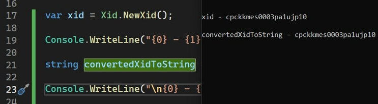 Convert Xid to string